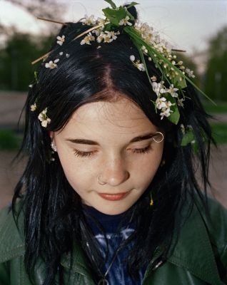 Björk Girl 5 000 € / 100 x 80 cm / UNTITLED, NUORET SANKARIT / YOUNG HEROES, 1995-1996, c-print, mounted on aluminum + clear laminate, signed, ed. 2/10