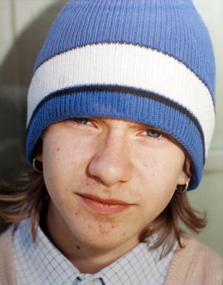 Knit Cap Boy 2 600 € / UNTITLED, NUORET SANKARIT / YOUNG HEROES, 1995-1996, 78 x 62 cm, c-print black metal frames + glass, ed. 1/10