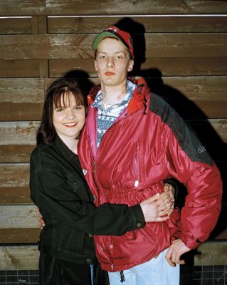 Purple Jacket and a Girl 2 600 € / UNTITLED, NUORET SANKARIT / YOUNG HEROES, 1995-1996, 78 x 62 cm, c-print black metal frames + glass, ed. 1/10