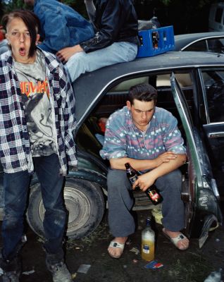 Car 3 000 € / print size 59 x 48 cm / UNTITLED, NUORET SANKARIT / YOUNG HEROES, 1995-1996, 80 x 66 cm, c-print black metal frames + glass, ed. 5/10