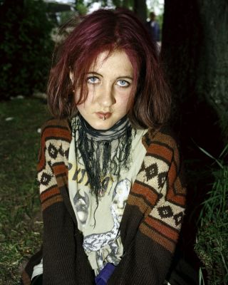 Girl With Piercing 4 800 € / UNTITLED, NUORET SANKARIT / YOUNG HEROES, 1995-1996, 103,5 x 82 cm, c-print black metal frames + glass, ed. 1/10