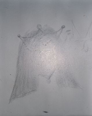 Walls: Kasvot, Pasila Police Station Arresting Cell 4 000 € / Finnish view - fragments of our time, 2002-2004, 110 x 90 cm, c-print, mounted on aluminum + clear laminate, signed, ed. 1/6
