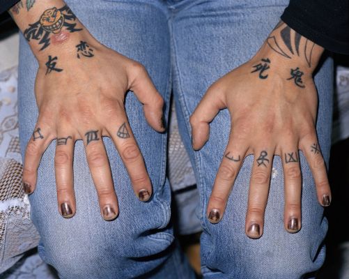 Igor (hands) 3 000 € / Marked skin, 1999-2000, 66 x 83 cm c-print black wooden frames + glass, signed, ed. 1/10